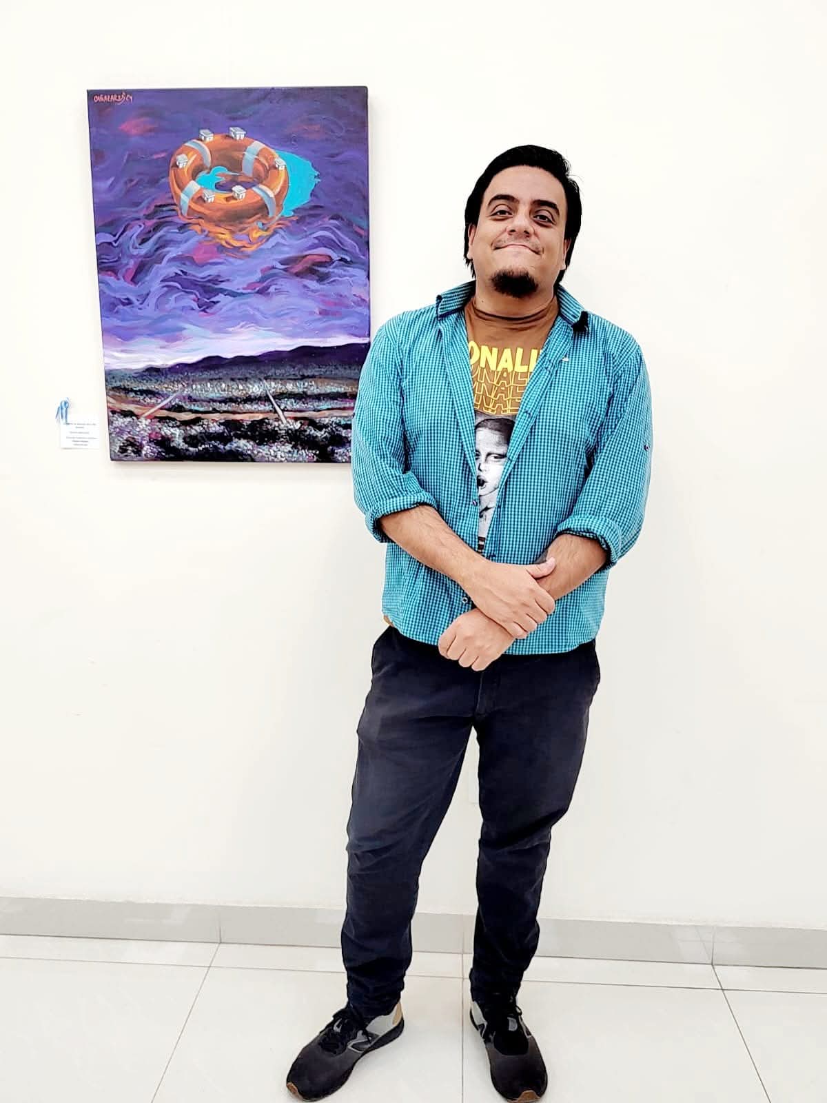 Premio Adquisición: Obra: Guaraní en la ciudad. -Artista: Facundo Delfín Cañazares Undiano.
